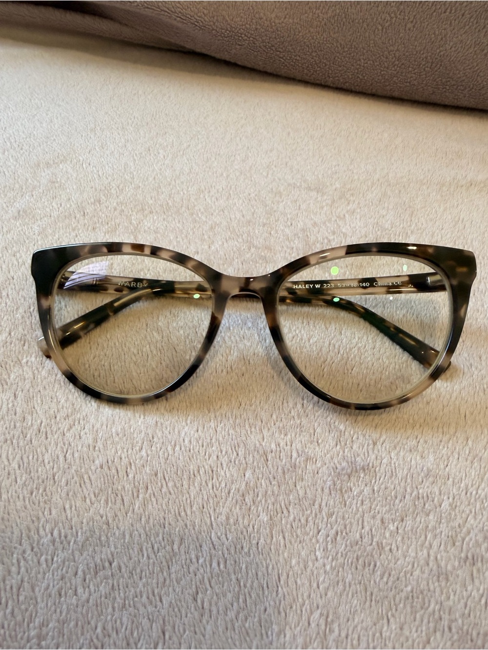 Warby Parker Tortoiseshell Cat-Eye Glasses (Wide Fit) - Picture 7 of 9